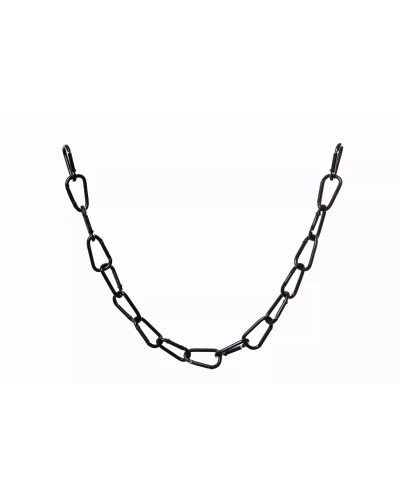 Czarny łańcuch z  karabińczyków