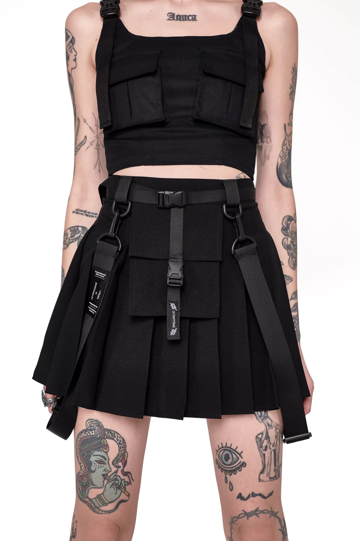 Mini spódniczka techwear