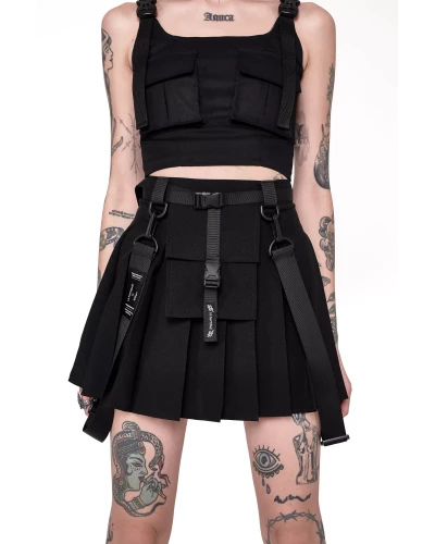 Mini spódniczka techwear