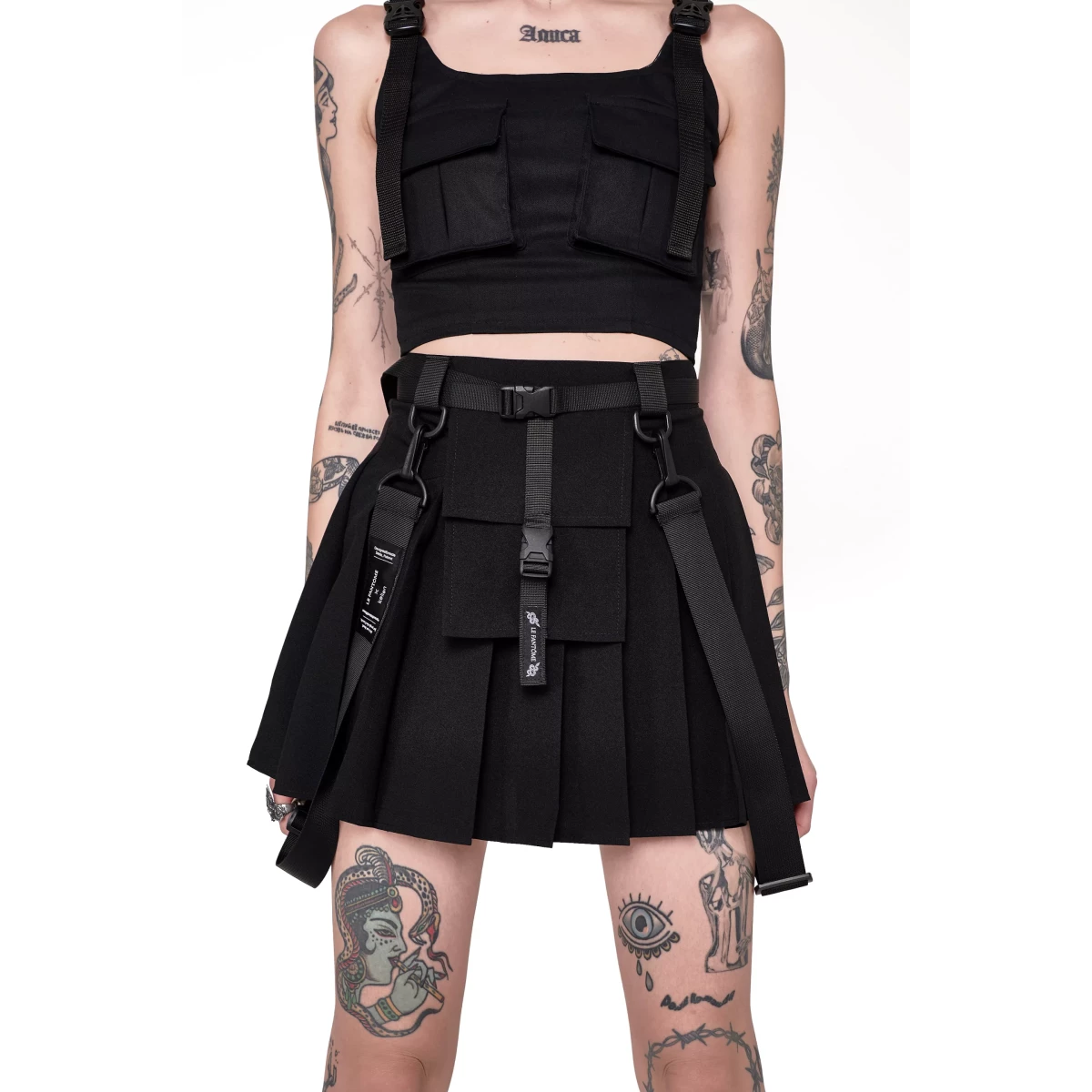 Techwear mini skirt