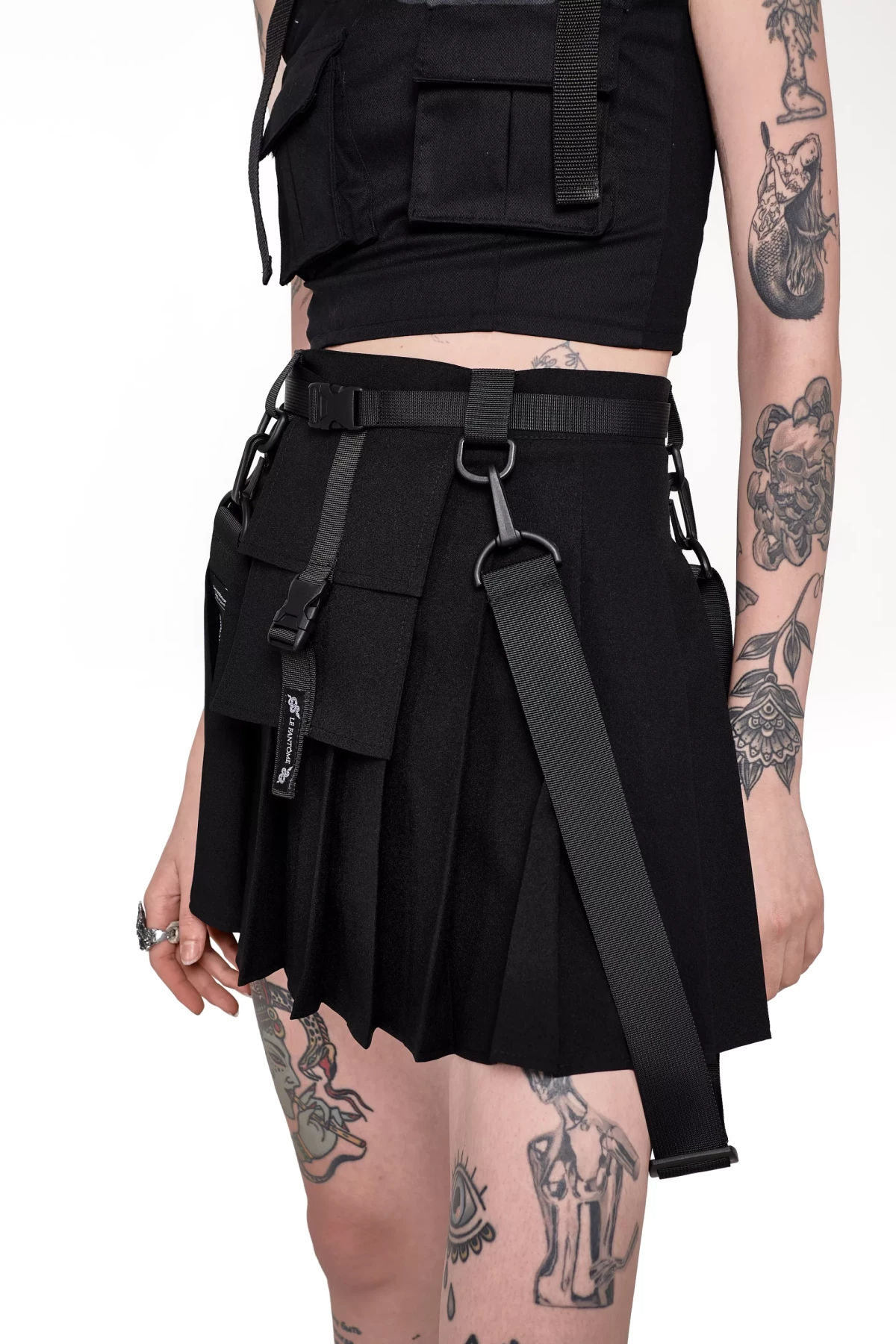 Techwear mini skirt
