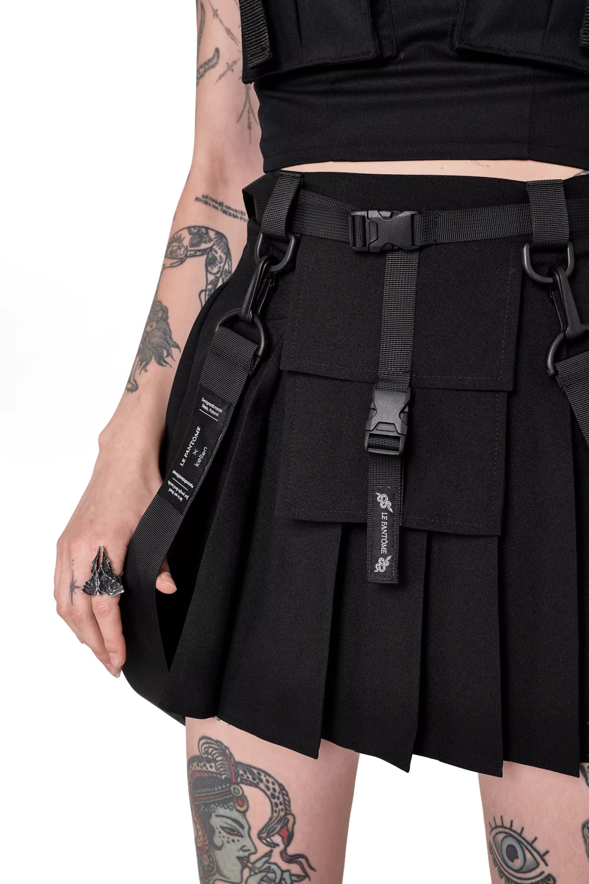 Mini spódniczka techwear