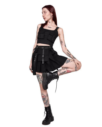 Techwear mini skirt