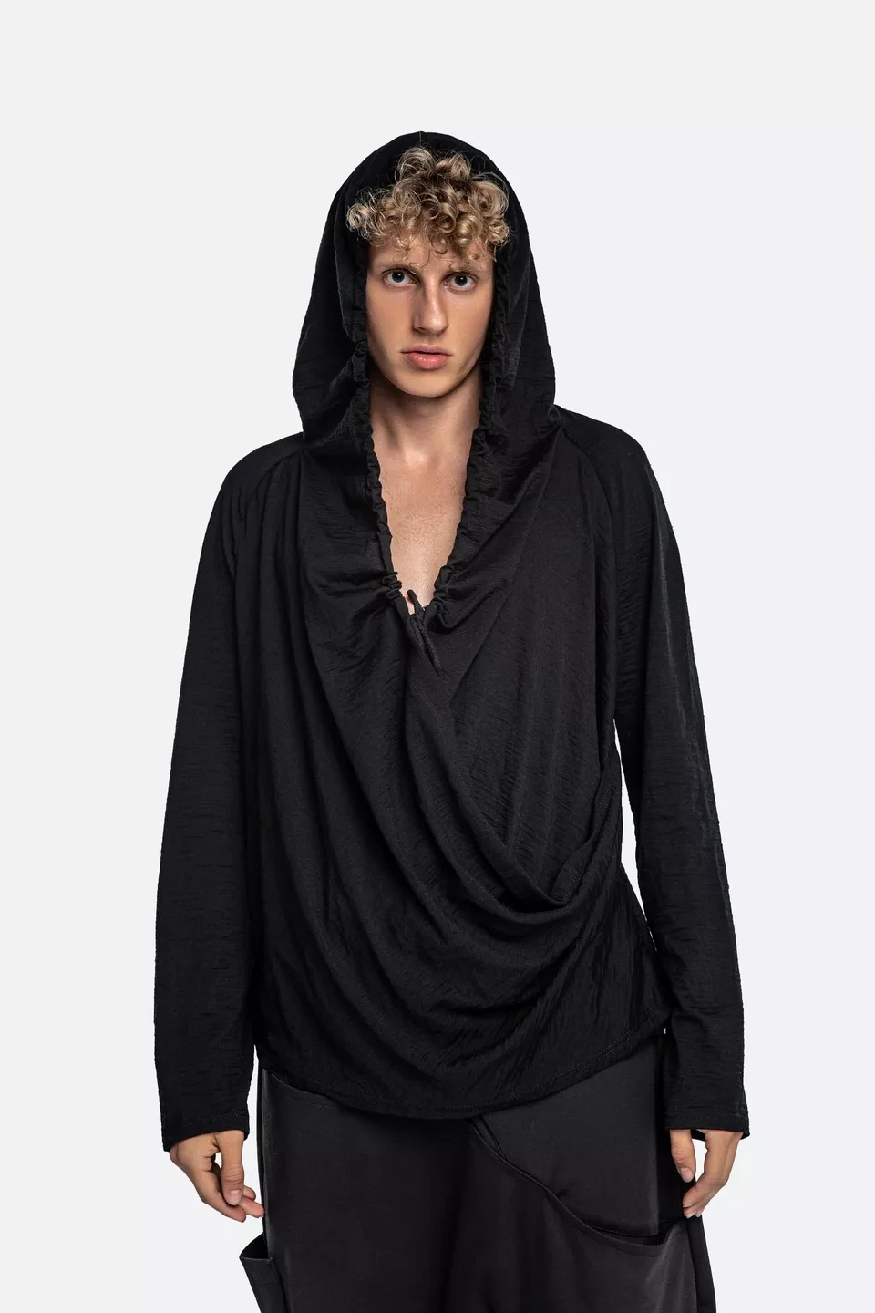 Draped Merino Hoodie