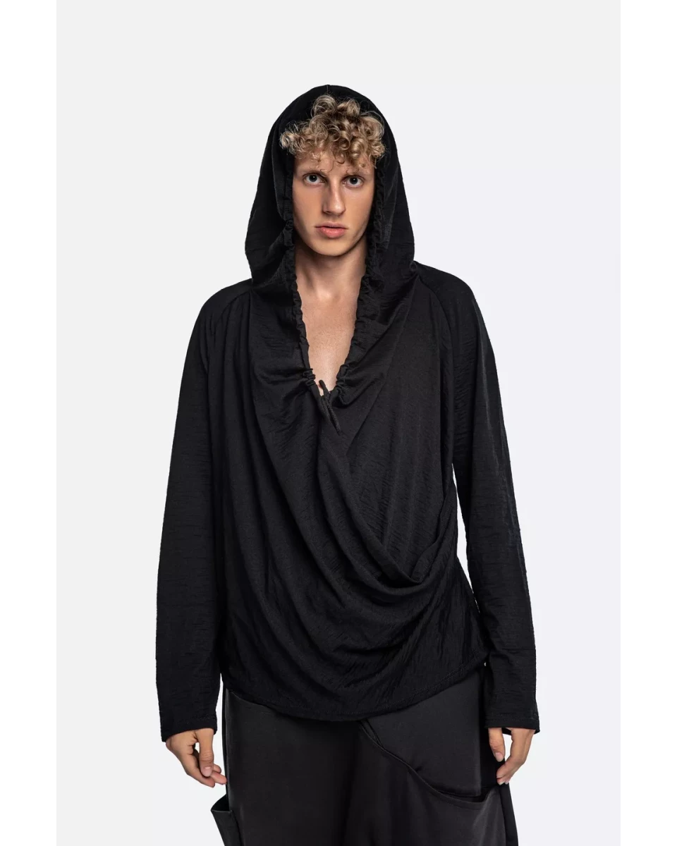 Bluza drapowana merino