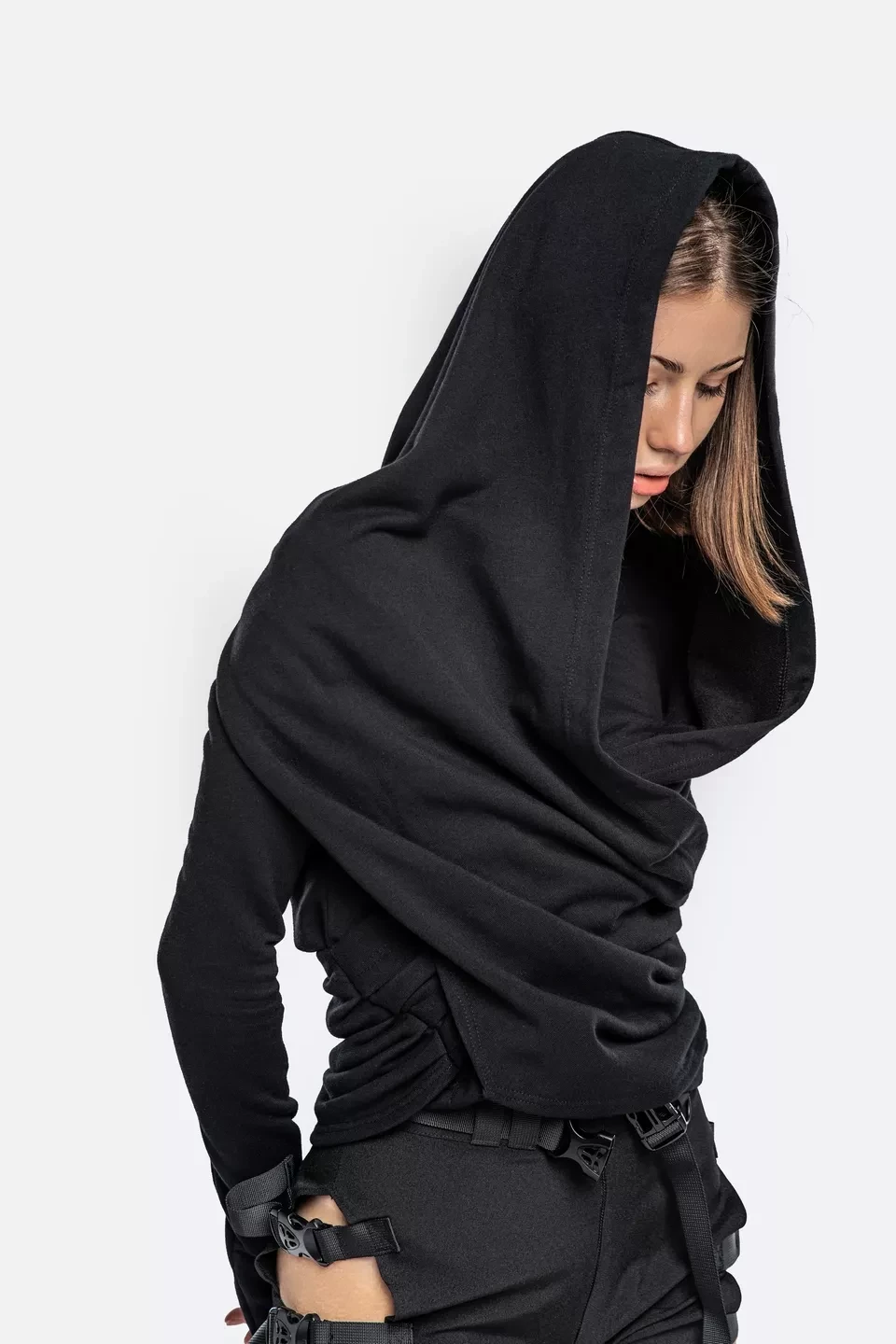 Draped Modular Hoodie