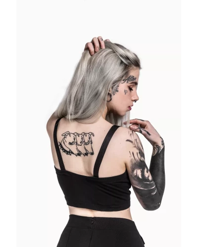 Techwear top butterflies logo