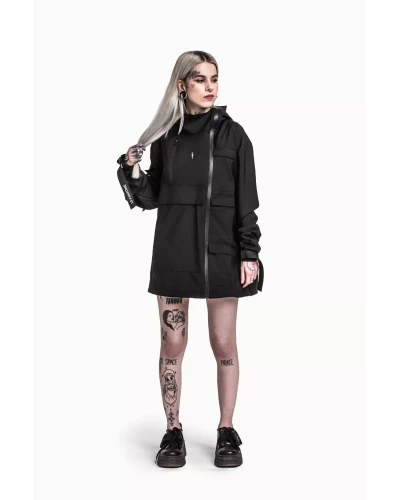 Oversized techwear women's jacket