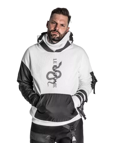 Bluza techwear white snake